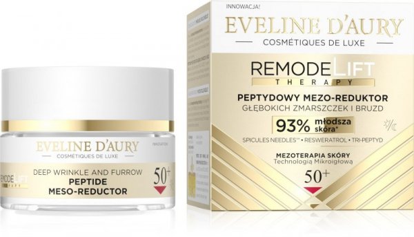 EVELINE D`AURY  Remodelift Therapy Peptydowy Mezo-Reduktor głębokich zmarszczek i bruzd 50+ na dzień i noc 50 ml