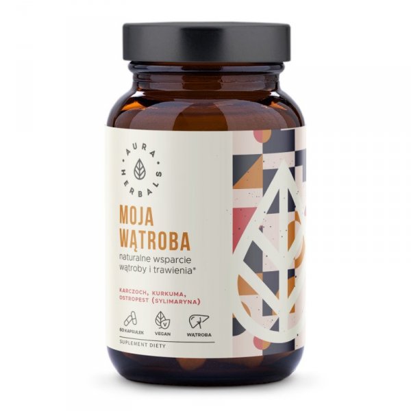 AURA HERBALS Moja wątroba Karczoch Kurkuma Ostropest 60 kapsułek