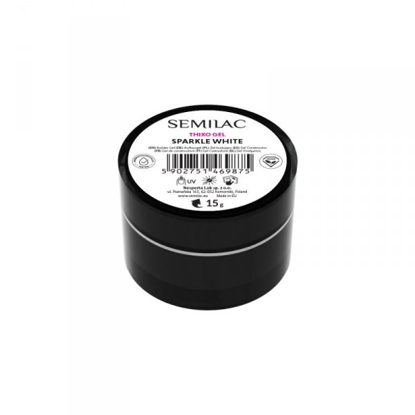 SEMILAC Żel budujący Thixo Gel - Sparkle White 15 g