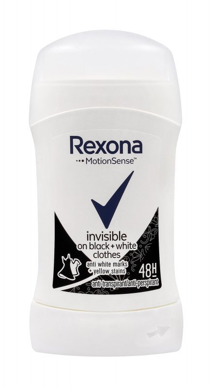 REXONA Invisible Black & White Antyperspirant damski w sztyfcie 40 ml