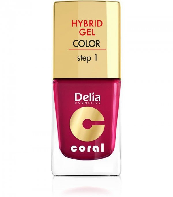 Delia Cosmetics Coral Hybrid Gel Emalia do paznokci nr 06 wiśniowy 11ml