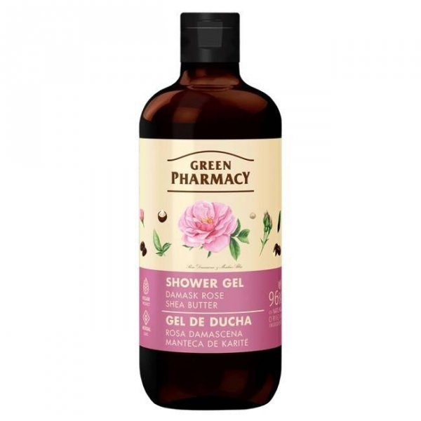 GREEN PHARMACY Multi Żel pod prysznic Róża damasceńska i Masło shea, 500ml