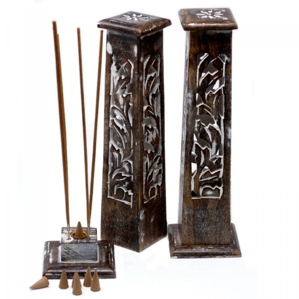 Wooden Incense Holder - Smoke Tower