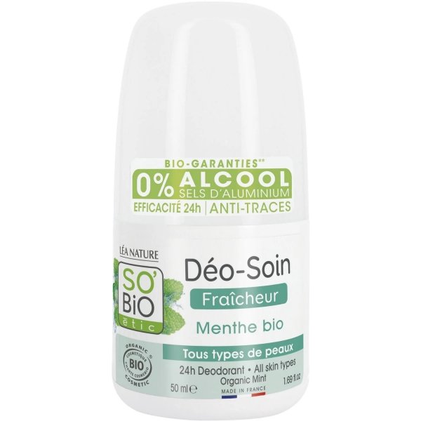 Organiczny dezodorant z bambusem i miętą, SO'BiO étic, 50ml