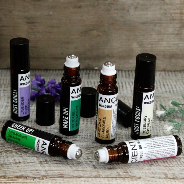 Mint, Orange &amp; Myrrh Essential Oil Blend, Roller, Ancient Wisdom