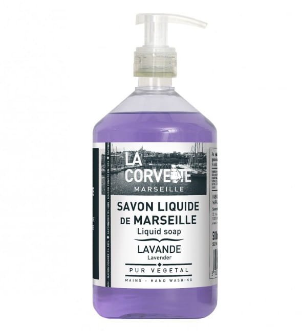Lawendowe Mydło Marsylskie w Płynie, La Corvette, 500 ml