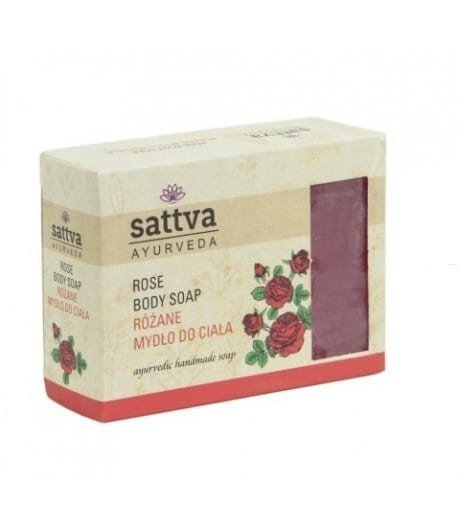 Rose Natural Glycerine Soap, Sattva, 125g