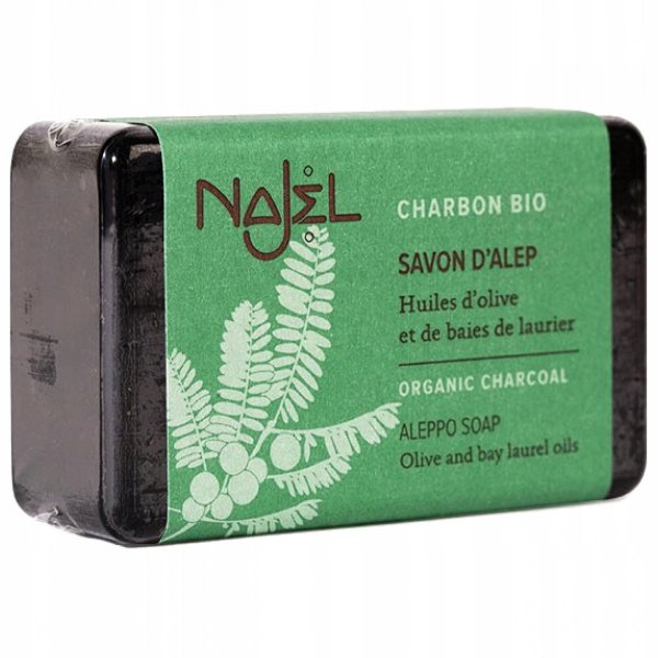 Aleppo Soap with Vegetable Charcoal, Najel, 100g