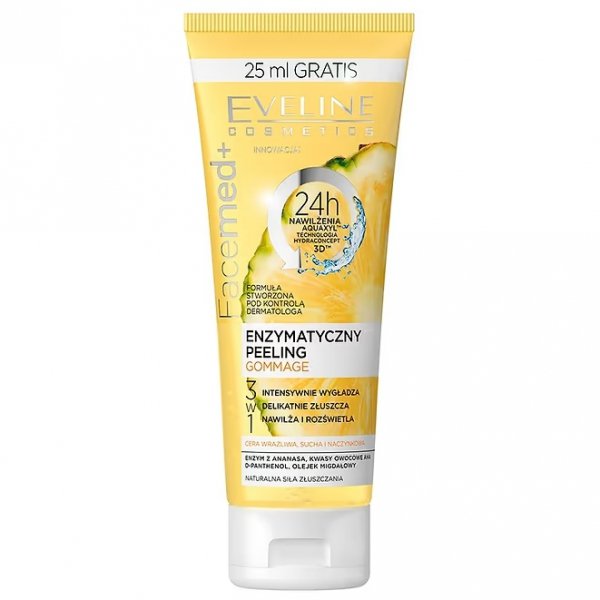 EVELINE Facemed+ Entymatyczny peeling Gommage - cera wrażliwa, sucha i naczynkowa 50 ml