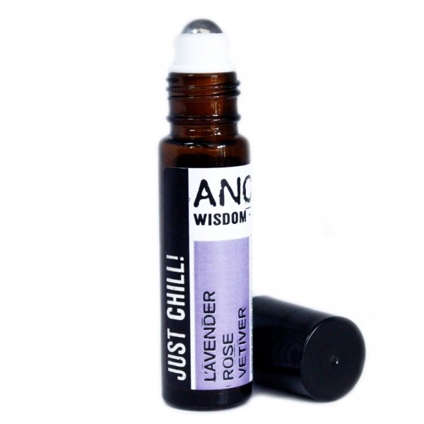 Lavender, Rose &amp; Vetiver Essential Oil Blend with Roller, Ancient Wisdom