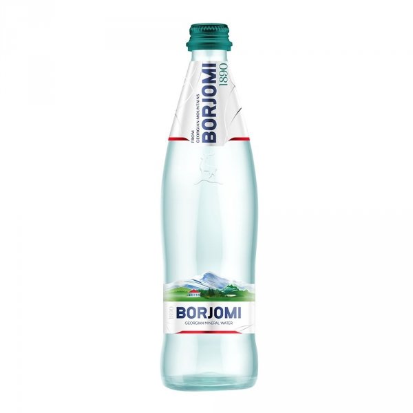 Woda mineralna butelka szklana, Borjomi, 500ml
