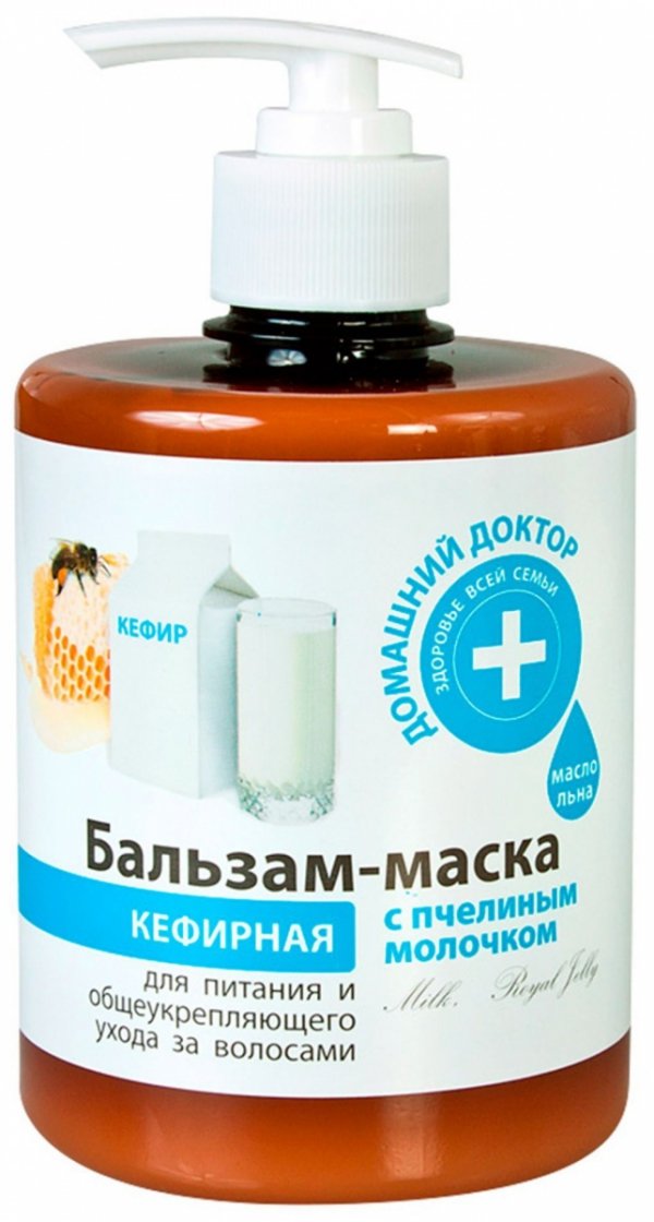 Odżywcza Balsam-maska Kefir z mlekiem pszczelim, Domowy Doktor, 500ml
