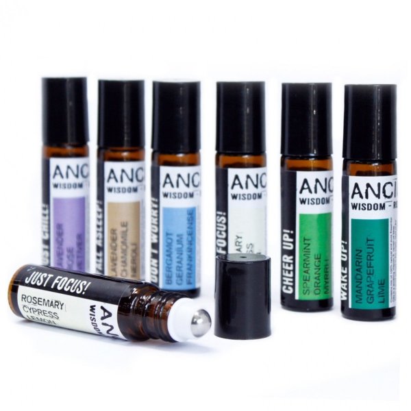Patchouli, Jasmine &amp; Ylang Ylang Essential Oils Blend, Roller, Ancient Wisdom