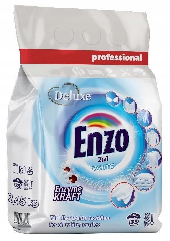 DELUXE ENZO Proszek do prania 2,45kg folia BIAŁY