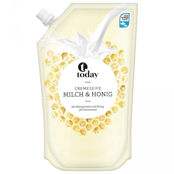 Mleko i Miód Kremowe Mydło w Płynie do Skóry, Today, 750ml