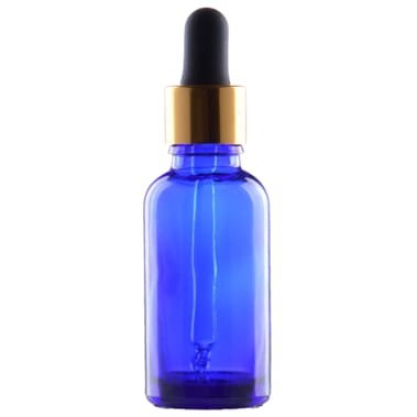 Butelka szklana niebieska z pipetą, 30ml