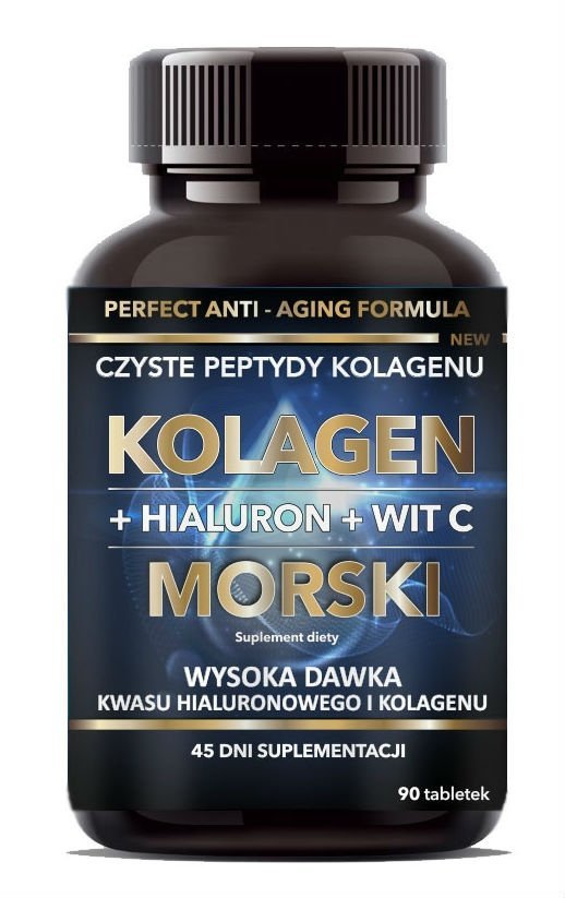 Kolagen Morski + Hialuron + Witamina C, Intenson, 90 tabletek