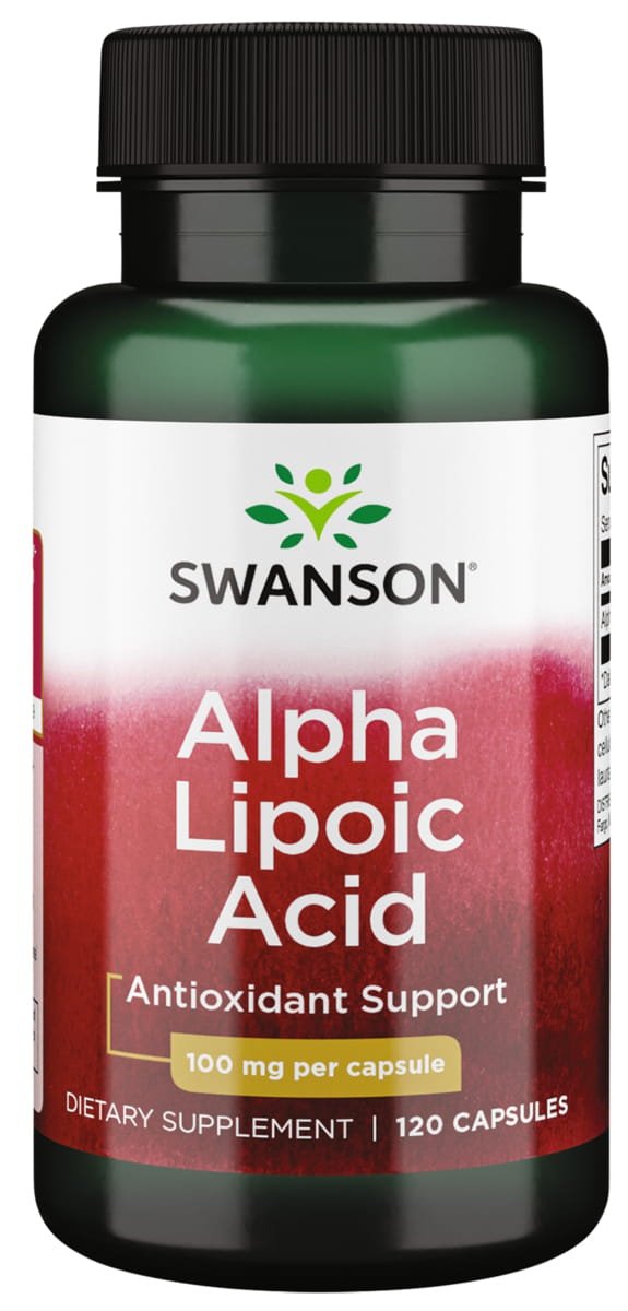 Kwas Alfa Liponowy 100 mg, Swanson, 120 kapsułek