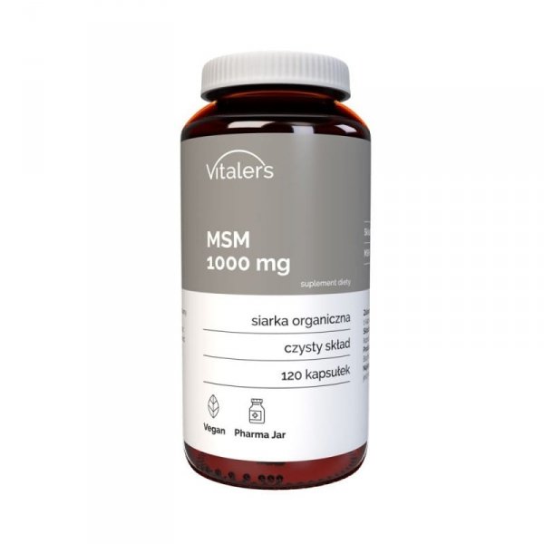 MSM (Siarka organiczna) 1000 mg, Vitaler's, 120 kapsułek