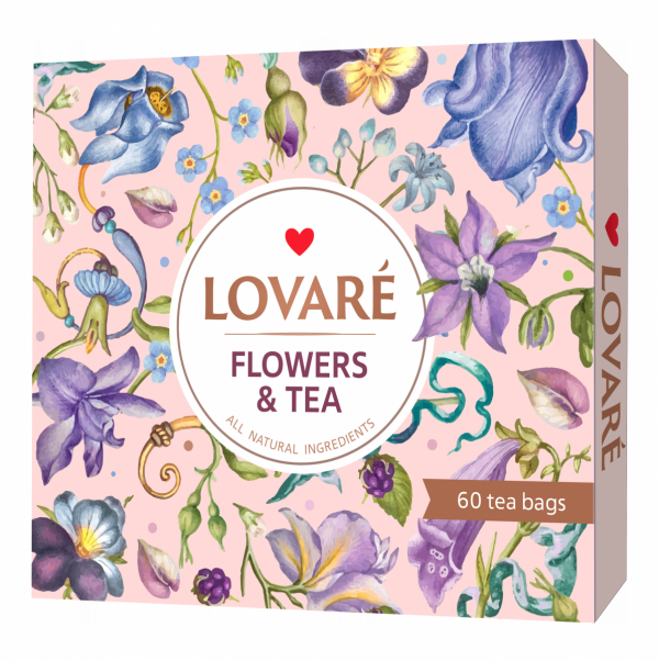 LOVARE Zestaw Herbat  FLOWERS&amp;TEA, 12rodzajów po 5szt