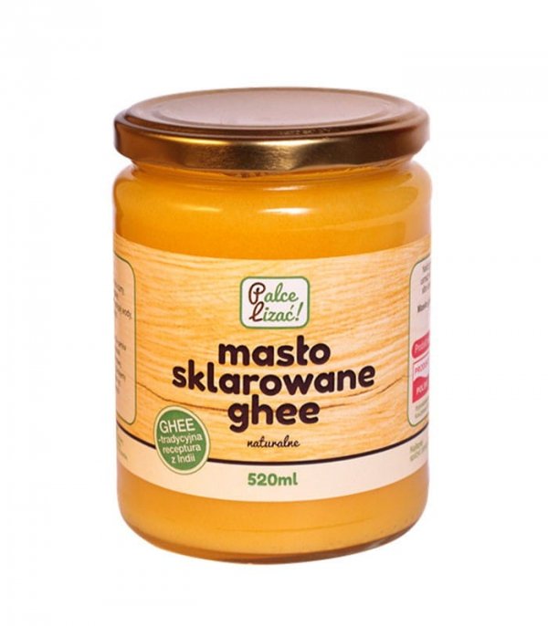 Masło ghee naturalne, masło sklarowane, Palce lizać, 520 ml