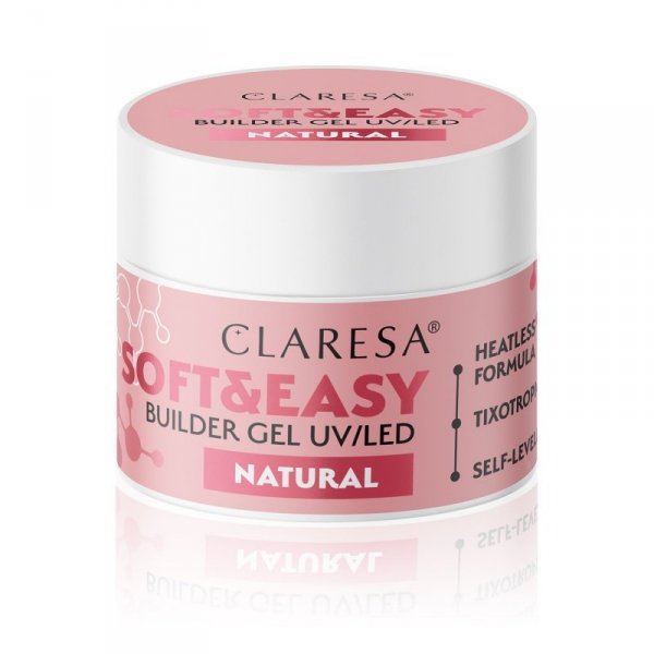 CLARESA Żel budujący do paznokci Soft&Easy Builder - Natural 45g