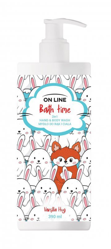 ON LINE Bath Time Mydło do rąk i ciała 2in1 Vanilla Hug 390 ml