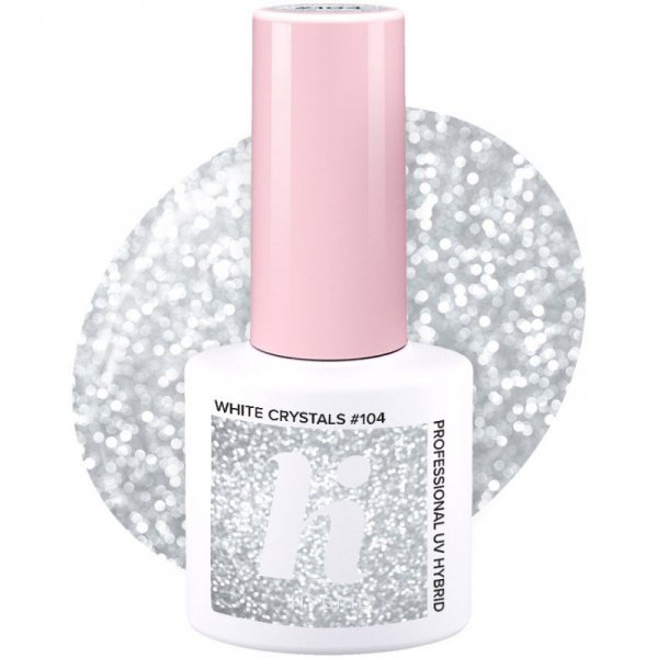 HI HYBRID Lakier hybrydowy Party #104 White Crystals 5 ml