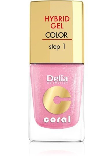 Delia Cosmetics Coral Hybrid Gel Emalia do paznokci nr 31 perłowy róż 11ml