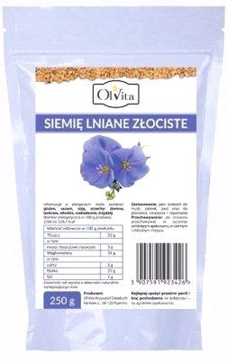 Siemię Lniane Złociste Olvita, 250g