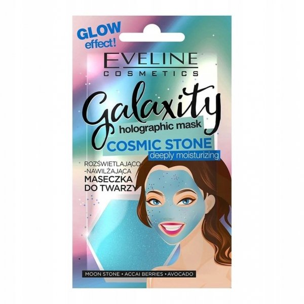 Eveline Galaxity Holographic Mask Maseczka do twarzy rozświetlająco-nawilżająca Cosmic Stone