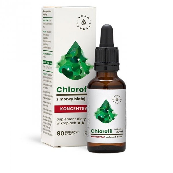 Chlorofil z Morwy Białej, Koncentrat, Aura Herbals, 30ml