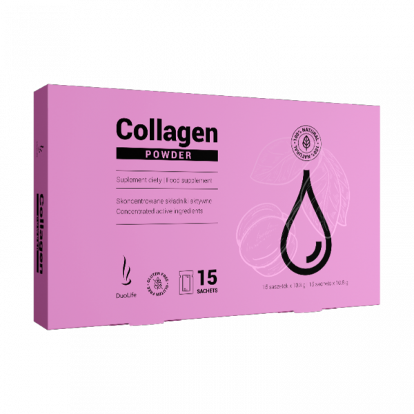 Kolagen w Proszku, DuoLife Collagen Powder, 15 x 10,8g