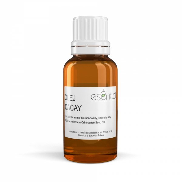 Olej Cacay nierafinowany, tłoczony na zimno, Esent, 20 ml