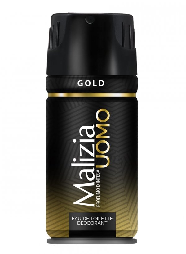 Malizia Uomo Dezodorant Męski Gold, 150ml