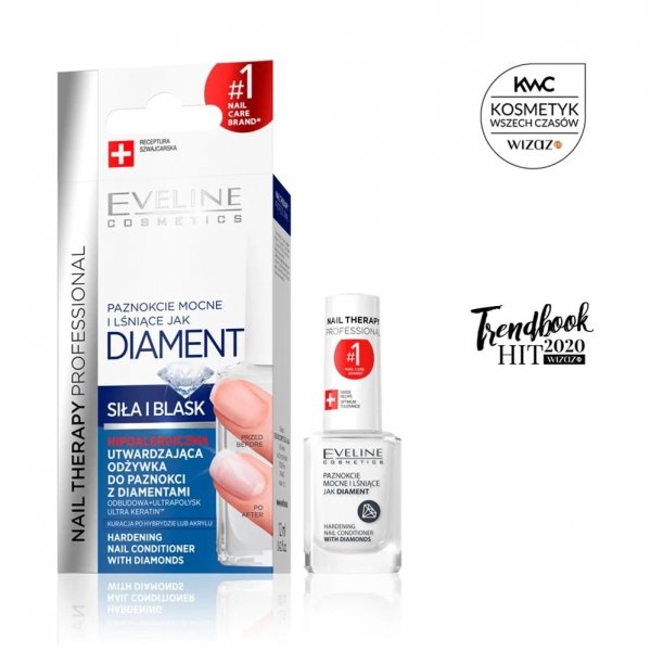 Eveline Nail Therapy Lakier odżywka utwardzająca do paznokci Diament 12ml