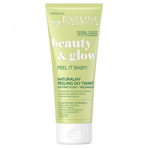 Eveline Beauty & Glow, naturalny peeling do twarzy, 75ml