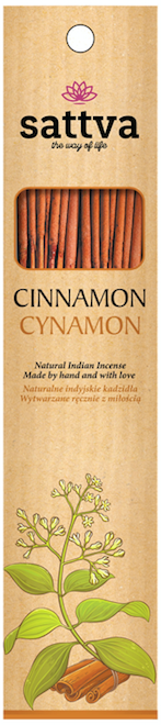 Kadzidełka Naturalne Cynamon Sattva Incense, 30g