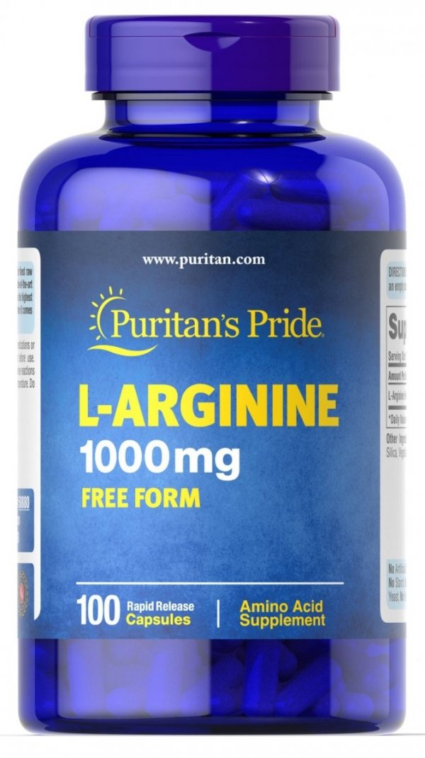 L-Arginina 1000 mg, Puritan's Pride, 100 kapsułek