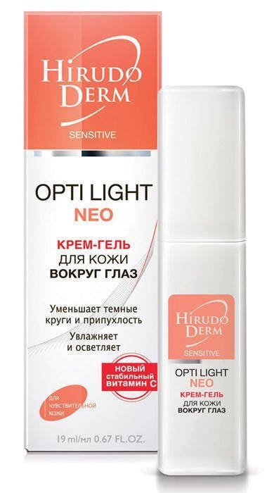 Krem Żel do Skóry Wokół Oczu Hirudoderm Opti Light, Cera Wrażliwa i Sucha