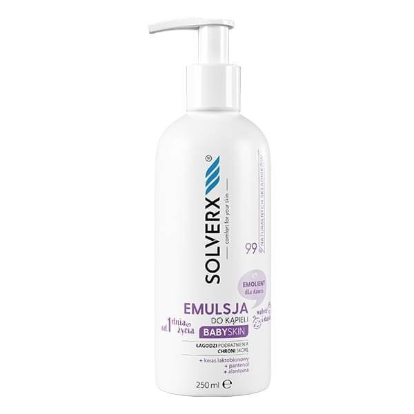 SOLVERX Baby Skin Emulsja-Emolient do kąpieli dla dzieci, 250ml