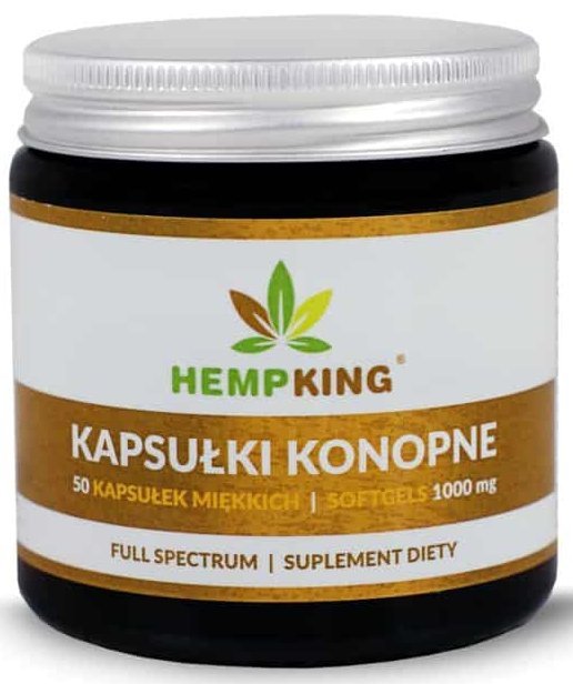 Kapsułki Konopne 1000 mg, Hempking, 50 sztuk