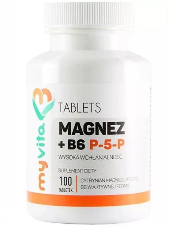 Magnez + Witamina B6 P-5-P Tabletki, MyVita