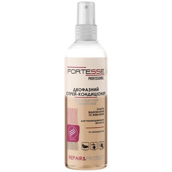Spray Odżywka do włosów suchych i zniszczonych, Fortesse Pro Repair &amp; Protect Express Repair Bi-Phase, 250ml