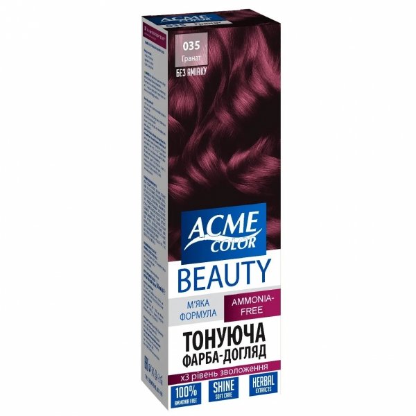 Farba do włosów bez amoniaku Acme Color Beauty - 035 Granat, 69g