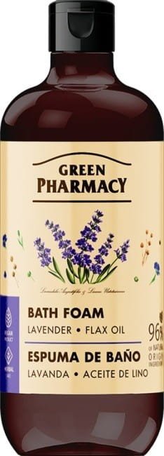 GREEN PHARMACY Pianka do kąpieli Lawenda + Olej lniany 500 ml