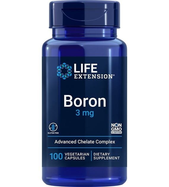 Bor 3 mg, Boron Life Extension, 100 kapsułek
