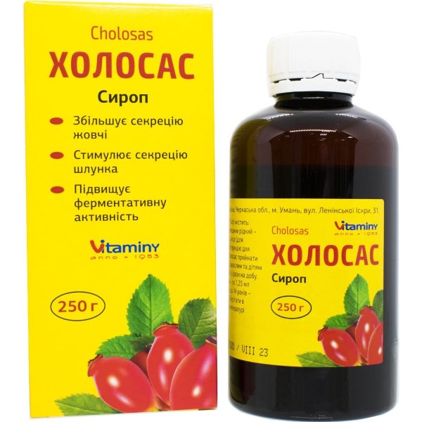 Wyciąg z Dzikiej Róży Holosas, Syrop, 250ml