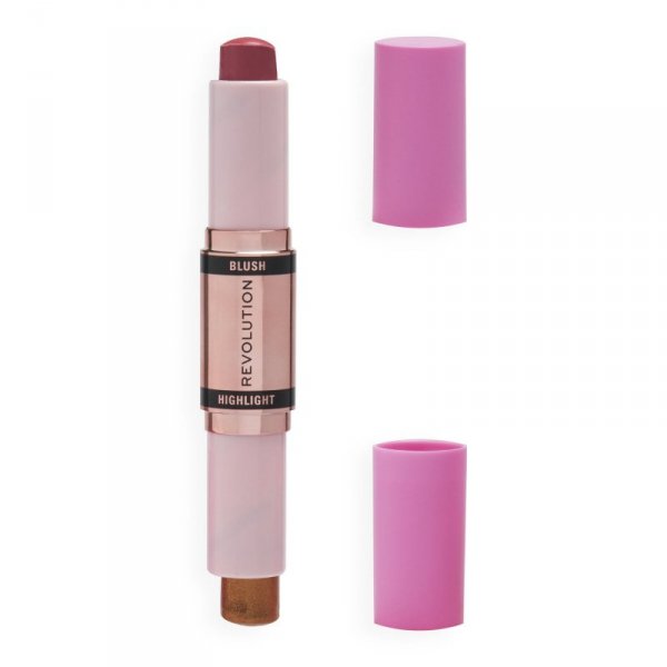REVOLUTION Blush & Highlight Stick Róż i Rozświetlacz w sztyfcie Flushing Pink 4.3g