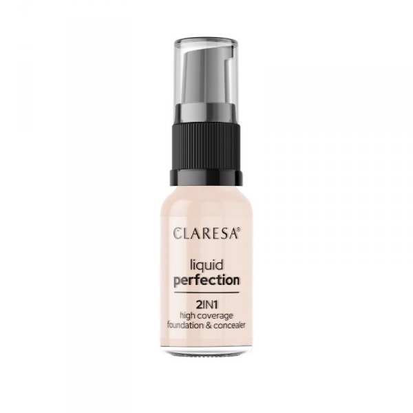 CLARESA Korektor i Podkład kryjący w płynie 2in1 Liquid Perfection nr 101 Light  18g